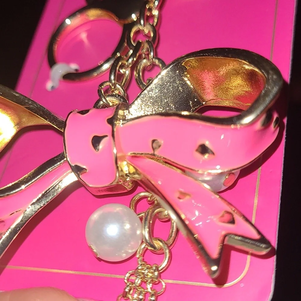Juicy Couture Pink and Gold Bow Key Holder